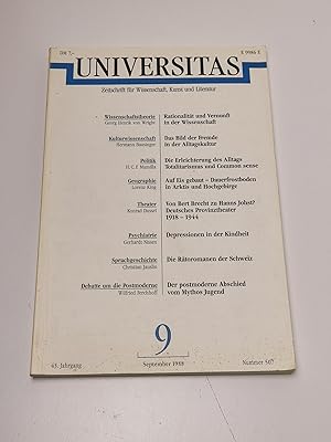 Universitas : Zeitschrift für Wissenschaft, Kunst und Literatur - 43. Jahrgang, Nr. 507 (9/1988)