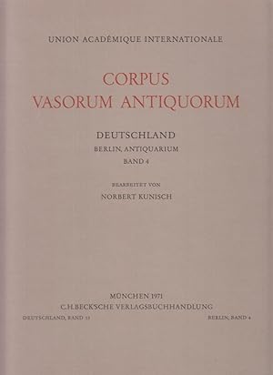 Bild des Verkufers fr Corpus vasorum antiquorum - Berlin, Antiquarium - Bd.4. Deutschland; Teil: Bd. 33. zum Verkauf von Fundus-Online GbR Borkert Schwarz Zerfa