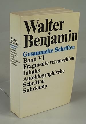 Bild des Verkufers fr Gesammelte Schiften Band VI: Fragmente vermischten Iihalts Autobiographische Schriften. zum Verkauf von Antiquariat Dorner