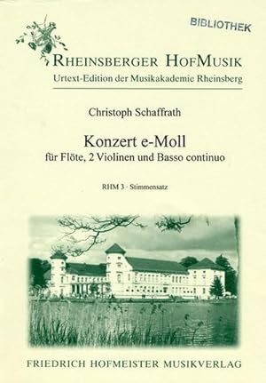 Bild des Verkufers fr Konzert e-Moll fr Flte, 2 Violinen und Bc : Stimmensatz (Flte-4-3-3-Cemb) zum Verkauf von AHA-BUCH GmbH