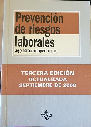 Seller image for PREVENCION DE RIESGOS LABORALES. LEY Y NORMAS COMPLEMENTARIAS. for sale by Libreria Lopez de Araujo