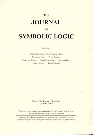 Immagine del venditore per The Journal of Symbolic Logic Volume 69 Number 2 June 2004 venduto da avelibro OHG