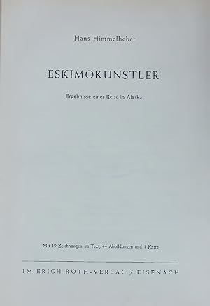 Imagen del vendedor de ESKIMOKNSTLER. Ergebnisse einer Reise in Alaska a la venta por Antiquariat Bookfarm