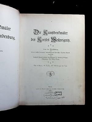 Die Kunstdenkmäler des Kreises Westprignitz. (= Die Kunstdenkmäler der Provinz Brandenburg, Bd. 1...