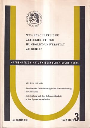 Seller image for Wissenschaftliche Zeitschrift Jahrgang XXI, 1972 Heft 3 for sale by Clivia Mueller