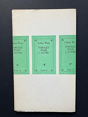 Paroles pour l' Autre [ ENVOI de l' Auteur ]