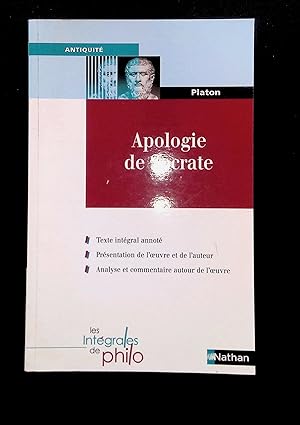 Image du vendeur pour Apologie de Socrate Notes Pellegrin mis en vente par LibrairieLaLettre2
