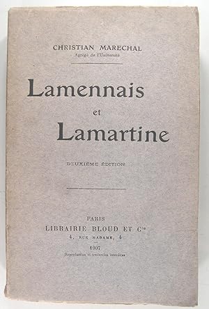 Seller image for Lamenais et Lamartine. for sale by Philippe Lucas Livres Anciens