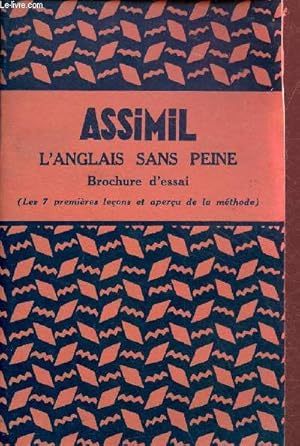 Seller image for Assimil l'anglais sans peine brochure d'essai (les 4 premires leons et aperu de la mthode). for sale by Le-Livre