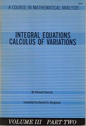 Immagine del venditore per Integral Equations Calculus of Variations venduto da Kenneth Mallory Bookseller ABAA