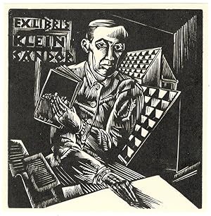 (George) György Buday 3 woodcut ex-libris. Marked on the woodcut. Around 1930.