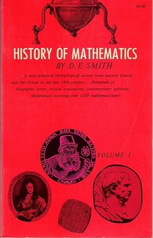 Imagen del vendedor de History of Mathematics: General Survey of the History of Elementary Mathematics (Volume 1) a la venta por Kenneth Mallory Bookseller ABAA
