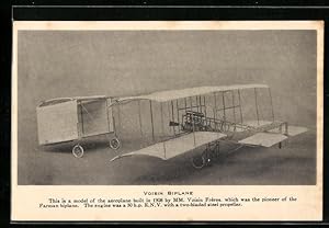 Imagen del vendedor de Ansichtskarte Voisin Biplane, Flugzeug a la venta por Bartko-Reher