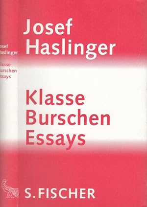 Bild des Verkufers fr Klasse - Burschen. Essays. zum Verkauf von Antiquariat Carl Wegner