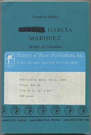 Bild des Verkufers fr Garcia Marquez: Writer of Columbia zum Verkauf von Between the Covers-Rare Books, Inc. ABAA