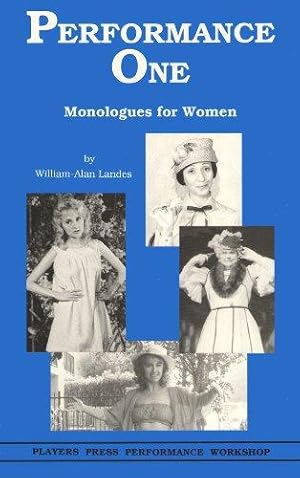 Imagen del vendedor de Performance One: Monologues for Women a la venta por WeBuyBooks