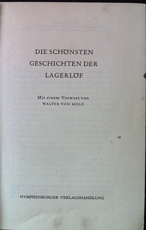 Bild des Verkufers fr Die Schnsten Geschichten der Lagerlf. zum Verkauf von books4less (Versandantiquariat Petra Gros GmbH & Co. KG)