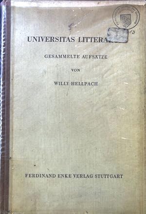 Imagen del vendedor de Universitas litterarum : Gesammelte Aufstze. [Zum 70. Geburtstag .] a la venta por books4less (Versandantiquariat Petra Gros GmbH & Co. KG)