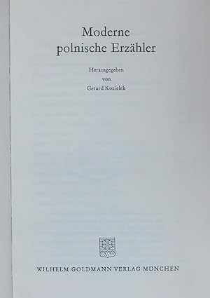 Bild des Verkufers fr Moderne polnische Erzhler. zum Verkauf von Antiquariat Bookfarm