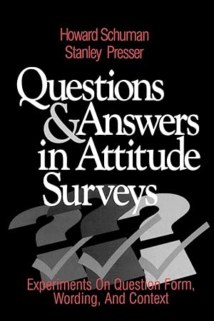 Seller image for Questions and Answers in Attitude Surveys for sale by moluna