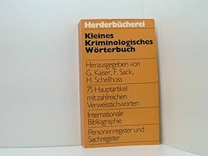 Imagen del vendedor de Kleines kriminologisches Wrterbuch. hrsg. von Gnther Kaiser [u. a.] a la venta por Book Broker