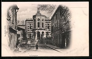 Ansichtskarte Verdun, Strassenpartie mit Synagoge