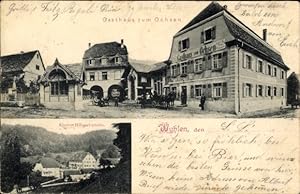 Ansichtskarte / Postkarte Grenzach Wyhlen am Rhein, Gasthaus zum Ochsen, Kloster Himmelspforte