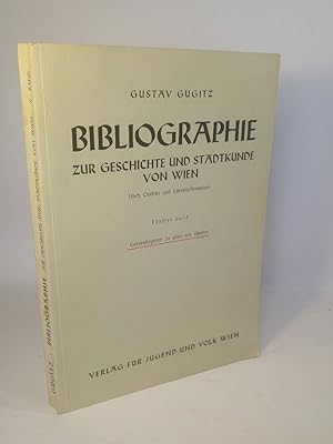 Bild des Verkufers fr Bibliographie zur Geschichte und Stadtkunde von Wien. Nebst Quellen- und Literaturhinweisen. Fnfter Band: Generalregister zu allen vier Bnden. zum Verkauf von ANTIQUARIAT Franke BRUDDENBOOKS