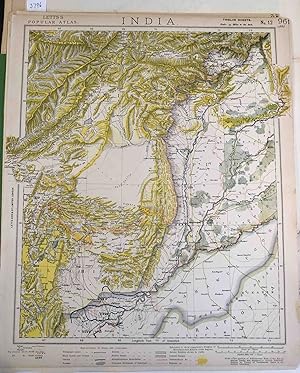 Set of 14 maps comprising India and Ceylon (Sri Lanka) extracted from Letts's Popular Atlas 1883 ...