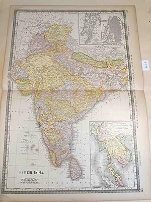 Image du vendeur pour Map British India with Indo China inset from Indexed Atlas of the world mis en vente par Carydale Books