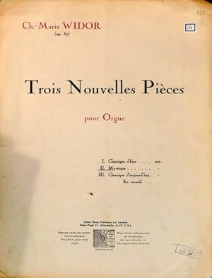 Bild des Verkufers fr Trois nouvelles pices pour orgue. II: Mystique zum Verkauf von Paul van Kuik Antiquarian Music