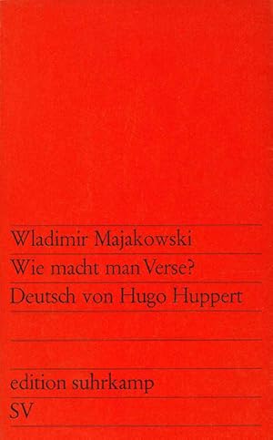 Bild des Verkufers fr Wie macht man Verse? bertr. u. mit Nachwort von Hugo Huppert. (= edition suhrkamp 62). zum Verkauf von ANTIQUARIAT MATTHIAS LOIDL