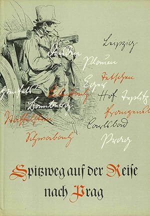 Spitzweg auf der Reise nach Prag mit Postkutsche, Eisenbahn und Dampfschiff, von ihm eigenhändig ...