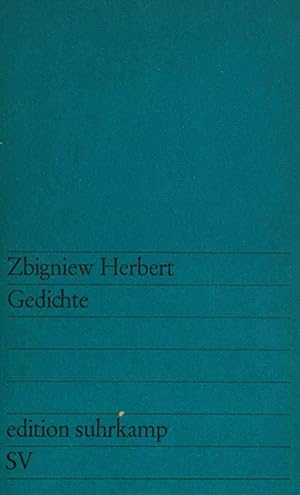 Seller image for Gedichte. Aus dem Polnischen bertr. u. mit Nachwort von Karl Dedecius. (= edition suhrkamp 88). for sale by ANTIQUARIAT MATTHIAS LOIDL