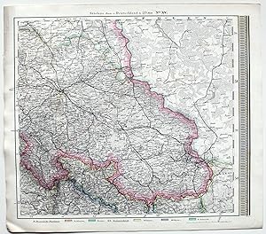 Image du vendeur pour Karte des Deutschen Reichs und der Nachbarlnder in XXV Blttern. Neue vermehrte Ausgabe 1876. Blatt XV (15) Preussische Provinzen Schlesien und Posen, sterreichische Provinzen Bhmen, Mhren und Schlesien 1:740 000. mis en vente par Versandantiquariat Hsl