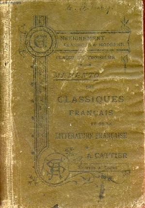 Seller image for Les classiques franais et la littrature franaise - Analyse, morceaux choisis, tudes littraires - Classes de 4e et de 3e (A et B). for sale by Le-Livre