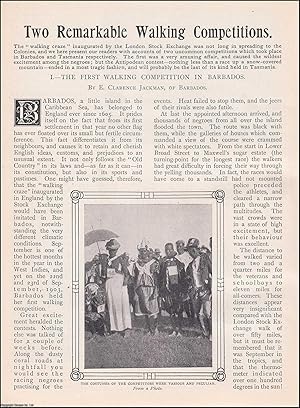 Seller image for Two Remarkable Walking Competitions : in Barbados & a disastrous mountain-race in Tasmania. An uncommon original article from the Wide World Magazine, 1904. for sale by Cosmo Books