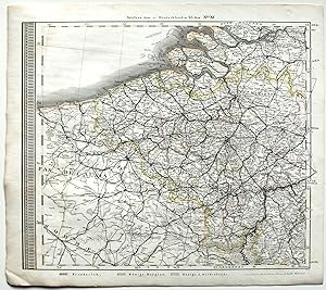 Seller image for Karte des Deutschen Reichs und der Nachbarlnder in XXV Blttern. Neue vermehrte Ausgabe 1876. Blatt XI (11) Frankreich, Knigr. Belgien, Knigr. d. Niederlande 1:740 000. for sale by Versandantiquariat Hsl