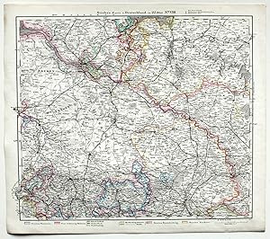 Image du vendeur pour Karte des Deutschen Reichs und der Nachbarlnder in XXV Blttern. Neue vermehrte Ausgabe 1876. Blatt VIII (8) Provinzen Hannover, Schleswig-Holstein, Mecklenburg, Brandenburg, Sachsen 1:740 000. mis en vente par Versandantiquariat Hsl