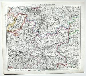 Image du vendeur pour Karte des Deutschen Reichs und der Nachbarlnder in XXV Blttern. Neue vermehrte Ausgabe 1876. Blatt IX (9) Preussische Provinzen: Brandenburg, Pommern, (West)Preussen, Posen, Schlesien 1:740 000. mis en vente par Versandantiquariat Hsl