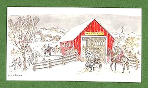 Paul Brown x Brooks Brothers Hand-Colored Christmas 'Walk Your Horses' Artist's Proof Card