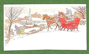 Paul Brown x Brooks Brothers Hand-Colored 'Christmas Sleigh' Artist's Proof Card