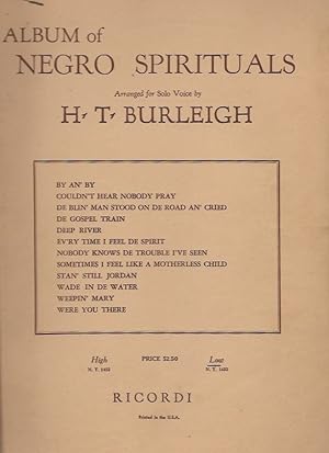 Seller image for Album of Negro Spirituals Arranged for Solo Voice for sale by K. L. Givens Books