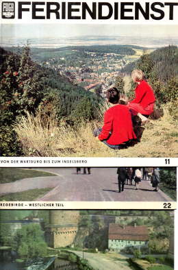 FDGB Feriendienst Nr. 11 - Von der Wartburg bis zum Inselsberg. Nr. 22 - Erzgebirge-Westlicher Te...