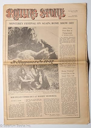 Bild des Verkufers fr Rolling Stone: vol. 1, #6, February 24, 1968: It Happened in 1967 zum Verkauf von Bolerium Books Inc.