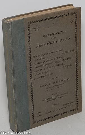 The Transactions of the Asiatic Society of Japan; Second Series Vol. XIV, June 1937 [comprised of...