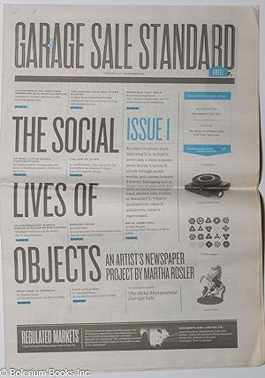 The Meta/Monumental Gar(b)age Sale Standard. Issue 1. The Social Lives of Objects