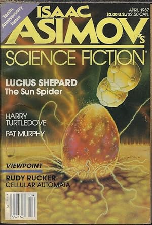 Bild des Verkufers fr Isaac ASIMOV'S Science Fiction: April, Apr. 1987 ("Rachel in Love") zum Verkauf von Books from the Crypt