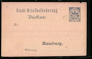 Ansichtskarte Hamburg, Stadt-Briefbeförderung, Private Stadtpost