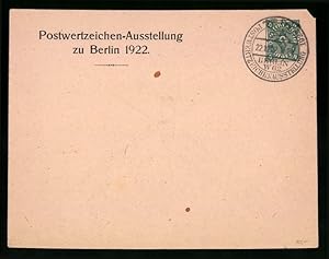 Briefumschlag Berlin, Postwertzeichen-Ausstellung 1922, Ganzsache 4 Pfg.